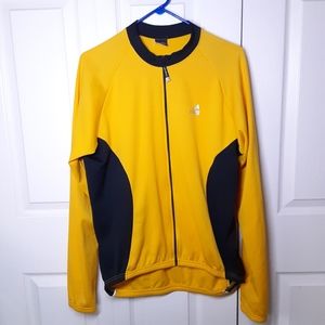 Vintage Mens mtbora cycling jersey size 1XL yellow zip up tee